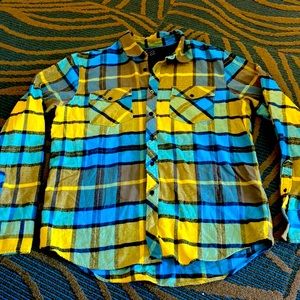 Fox Racing Mens Large Flannel Button Up Shirt